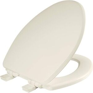 Bemis Ashland Wood Toilet Seat Elongated Slow Close Biscuit Made in USA